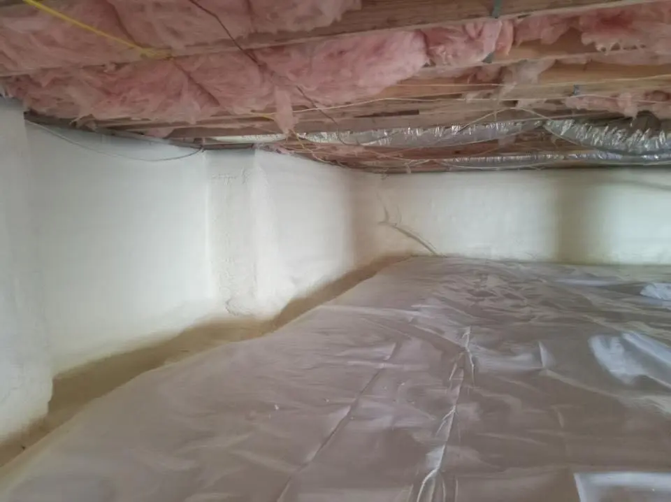 Crawl space encapsulation with closed-cell spray foam for Spray Foam Roofing Repair in Greenville